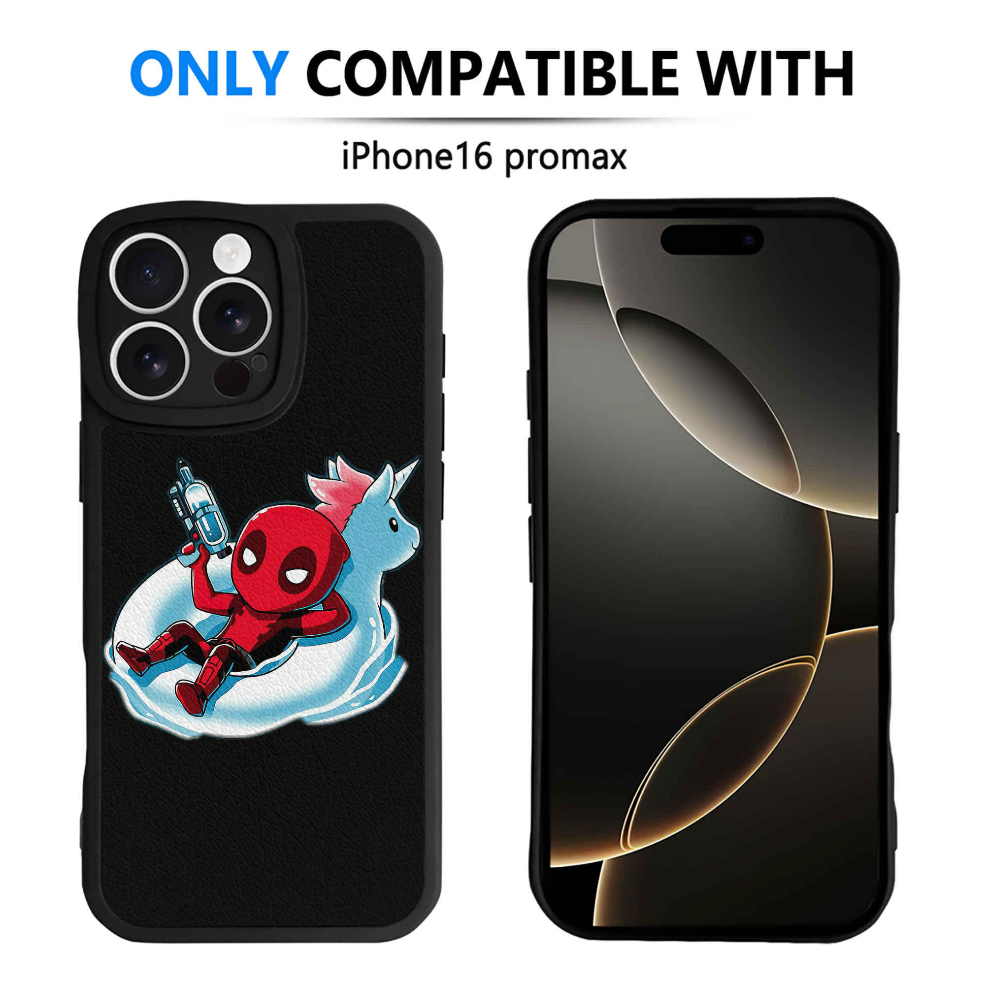 （画像用） Deadpool デッドプール 【iPhone 16シリーズ対応】シリコンスマホケース（レザー調） 材質：シリコン